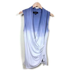 Karen Kane Sleeveless Tie Dye Top Womans Size M White Purple